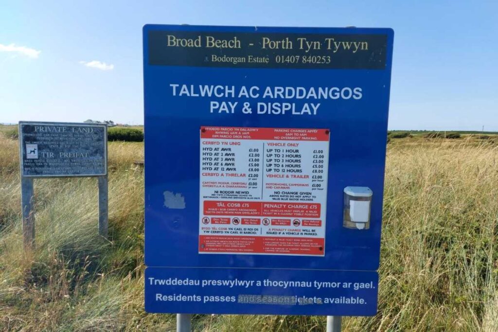 Porth Nobla Parking Prices